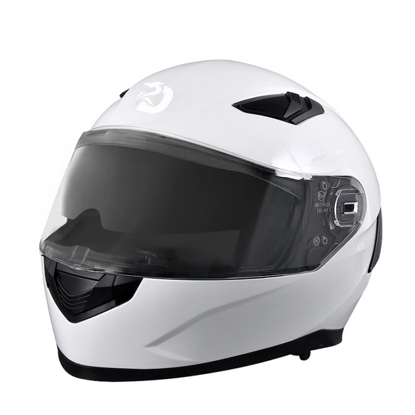 Casco Moto Modular ECE Homologado, Negro Mate - Casco Integral con Visor Solar | Dawnrise Homologado ECE